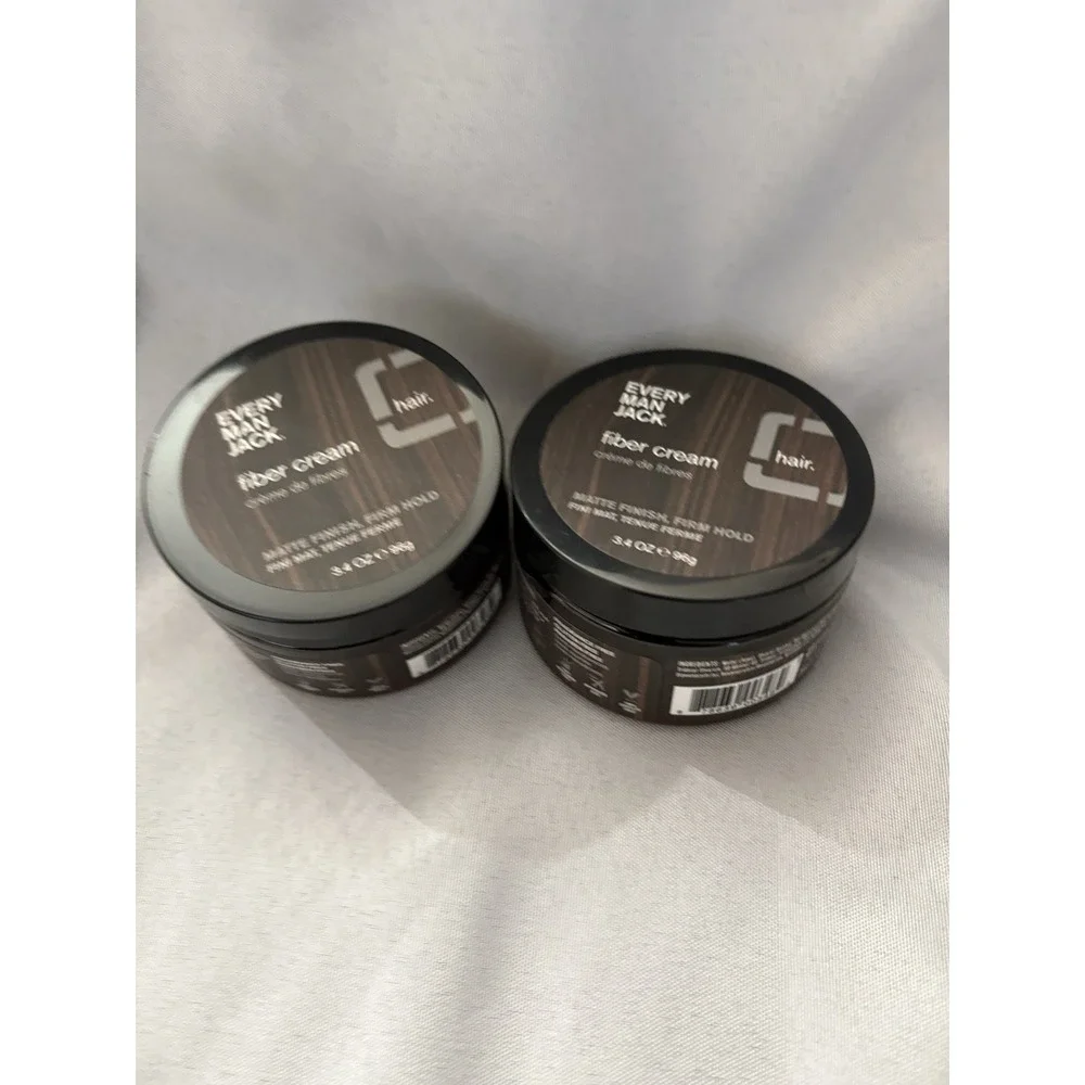 NEW Every Man Jack Hair Fiber Cream Matte Finish Firm Hold 3.4 oz 2 Pack Men's